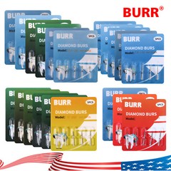 US 100pcs Dental Diamond Burs Kit for High Speed Handpiece Medium FG 1.6MM