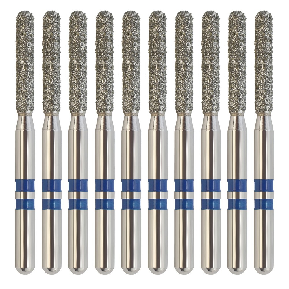 Zirconia Diamond Bur Crown Removal Round End Cylinder Medium Grit Z881/014M FG