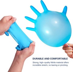 Ambidextrous Nitrile Gloves Small 100 Count Waterproof Powder Free for Cleaning