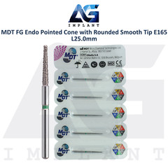 MDT Dental FG Diamond Coated Pointed Cone Bur Rounded Smooth Tip E165 L25.0mm