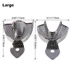 Dental Impression Trays Stainless Steel Perforated 6PC Upper+Lower S/M/L SKYSEA