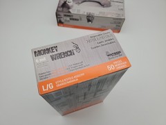 Monkey Wrench Nitrile Gloves Large Powder Free Textured 6 mill Pack of 100