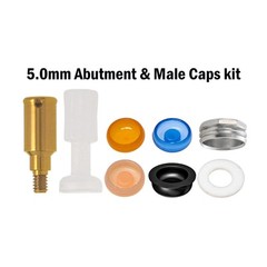 Locator Abutment &Male Cap Inserts Set For Zimmer TSV 3.5/4.5 Adin Mis-M4 ABT