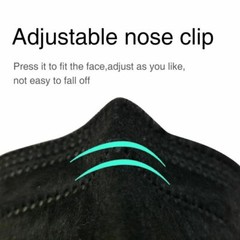 50/100Pcs Black KN95 Face Mask 5 Layer BFE 95% Disposable Respirator USA Seller