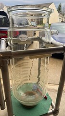 Large 45L Graduated Vessel • Bottom Drain • Side Port • Industrial Lab Equipment