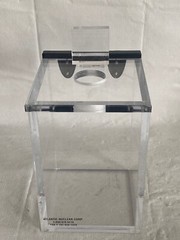 ATLANTIC Acrylic Beta Waste Storage Container Flip-Top Lid 6”x6”x9-1/2”ID
