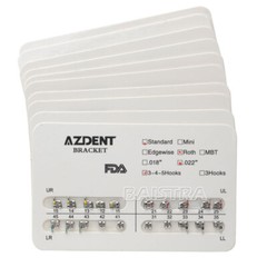 US AZDENT Dental Orthodontic Brackets Braces Standard Roth .022 Hooks 3-4-5