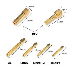 120pcs Dental Endodontic Screw Posts Assorted Kit &2Key Gold Planted EASYINSMILE
