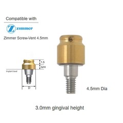 US Zimmer Biohorizons Tapered Internal Hex fits Locator Abutment 4.5mm Platform
