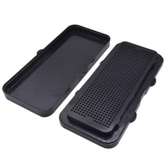 Angzhili 1 Pack Dental Veneer Processing Box, Ceramic Rectangular, Black