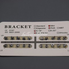 Dental Mini Roth .018 Slot 3-4-5 Hooks Orthodontic Metal Brackets Braces 50 Sets