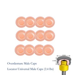 US Dental fit ZEST locator Male Cap Inserts Standard Angle Range 20°-1.2/2.4lbs