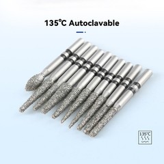 Pro Dental Diamond Zirconia Cutting Burs Kit Friction Grip 1.6mm 10Pcs/Pack