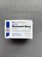 Henry Schein 25 single-use Fine Diamond burs 112-5062 – Exp 3/2030