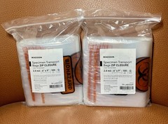 McKesson Clear Biohazard Specimen Transport Lab Ziplock Bags 6″x9″ 200 bags 2MIL