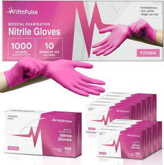 Fuchsia Hot Pink Nitrile Disposable Gloves 3 Mil – Powder & Latex Free