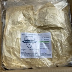 v-clean LPF12-102 latex 12″ ambidextrous gloves ( Lot Of 100 )