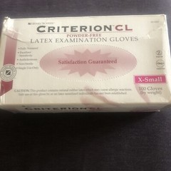 Henry schein criterion cl powder free latex examination gloves size Xsmall