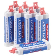 Heavy Body Fast Rapid VPS Dental Impression Material, 8 Cartridges PVS