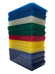 Lot of 11 Polypropylene 96Well Reversible Racks For 0.5-2.0mL Flasks Multicolors