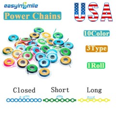15Feet Dental Braces Power Chains Orthodontic Super Elastic Short Long Closed