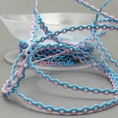 1 Roll Double Color Elastolink Elastic Power Chains (Ultra) Long Short 10 Sizes