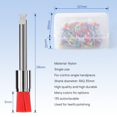 100pcs/Box Dental Polishing Polisher Prophy Brush Bowl Flat Type Colorful Nylon