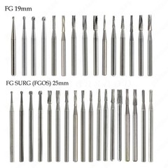 Dental Surgical Burs Drills High Speed FG 19/25mm Round Composite Polishing Bur