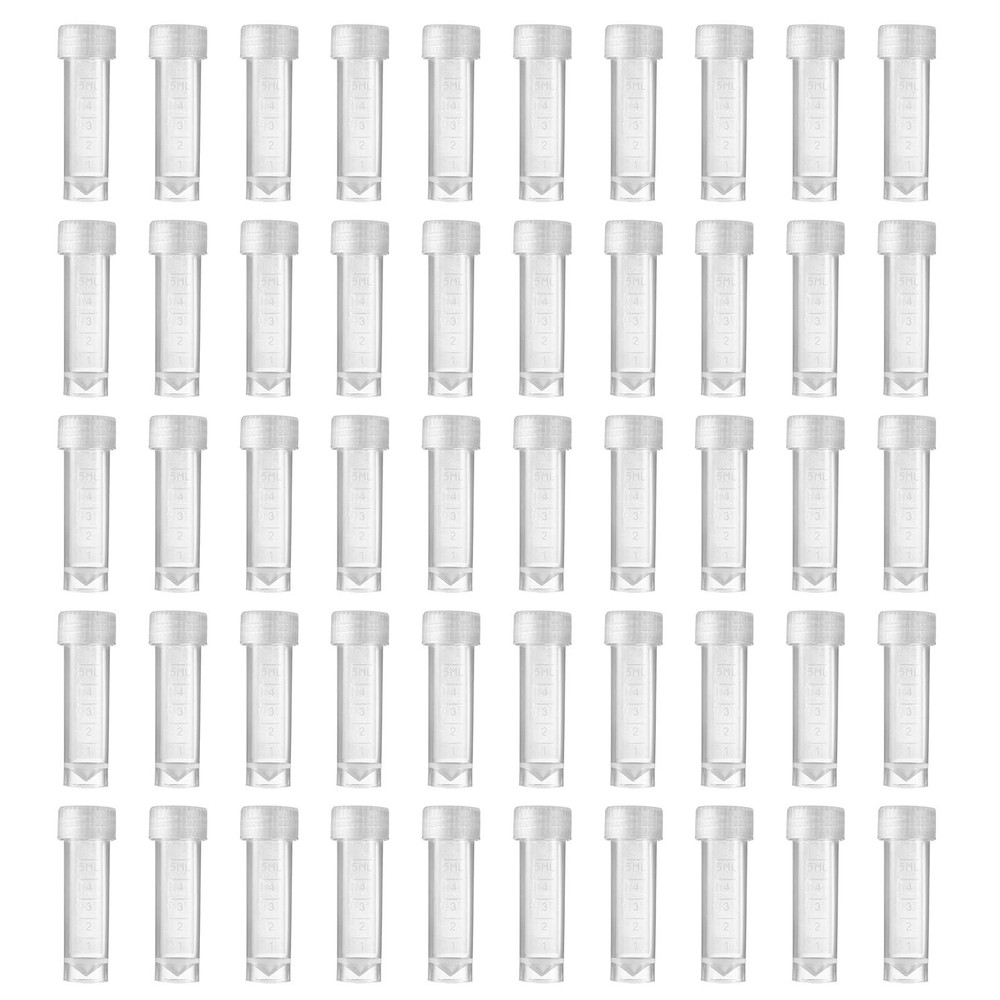 Eowpower 50 Pieces 5 ml Plastic Sample Bottle Vial Storage Container for…