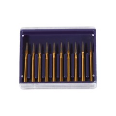 10 Pcs Dental Tungsten Carbide Trimming & Finishing Burs Drill Smooth FG 7901