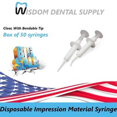Plasdent 8080 – Disposable Impressıon Syringes, Clear, Bendable Tip (50set/box)