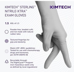 Kimtech Sterling Nitrile-Xtra™ Powder Free Exam Gloves 12in Length Extended Cuff