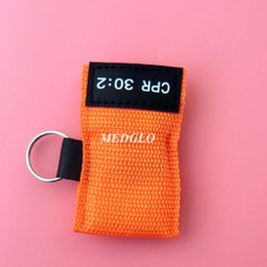 KeyRing CPR Face Shield Resuscitation 30:2 Training Black & Orange