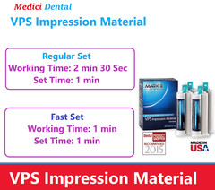 Dental LIGHT BODY FAST SET VPS Impression Material 50ML Cartridges, PVS MARK3