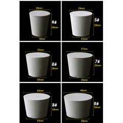 Rubber Stopper Bungs Laboratory Solid Hole Stopper Tapered Flask 25 Sizes Hot