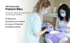 JMU Dental Patient Bibs 2+1 Ply Medical Tattoo Towel Cover Waterproof 13″x18″