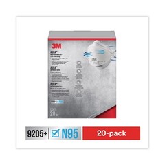 3M 9205PH20DC Aura 9205+ N95 Particulate Respirator – 1 Size Fits All 20/PK New