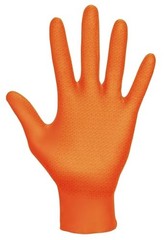 Medium Nitrile Gloves Pack Of 1000 6 Mil Powder Free Textured Orange Color