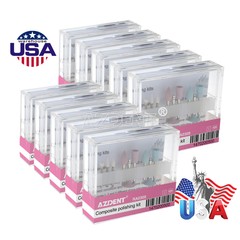 Dental Diamond Burs Cups Composite Polishing Kit RA0309 For Low Speed Handpiece