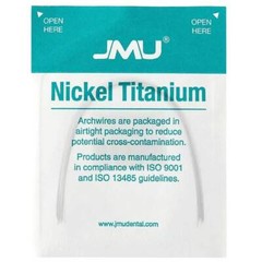 JMU Nickel Titanium Alloy Archwire, Round, .020″ Upper, 10/Pk