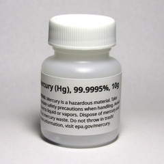 10g-400g (0.35oz-14.1oz) 99.9995% Mercury Metal / Elemental Mercury (Hg)