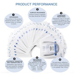 Dental Orthodontic Stainless Steel Natural Rectangular Arch Wire AZDENT 10PCS/PK