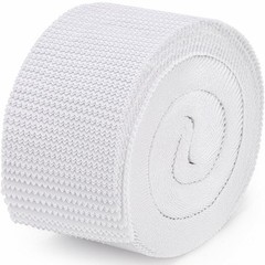 50 Pieces Jelly Fabric Strips Roll for Quilting, 43 x 2.4 Inch White Cotton Patc