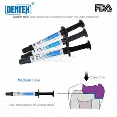 Resina compuesta fluida de fotopolimerización dental Medium Flow/Blue Temp Resin