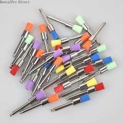100Pcs Dental Prophy Polishing Brushes Colorful Nylon Flat Type Latch (RA) Shank