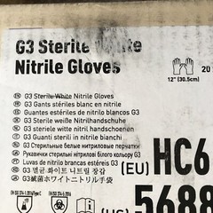Kimtech #56889 G3 Sterile White Nitrile Gloves 12″ Size 6.5 – 20 Pair