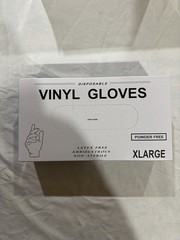 500 X-Large Disposable Vinyl Gloves. Latex Free. None Sterile