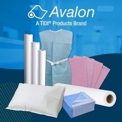 Avalon Blue Medical Gowns – Pack of 50 Disposable Short-Sleeve Exam Gowns