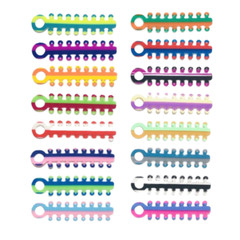1Box/320pcs Dental Ligature Ties Orthodontic Elastic Rubber Bands Mix Colors
