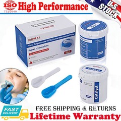 2Pcs 400g Dental Impression Material silicone Putty Fast Set Soft Catalyst Base